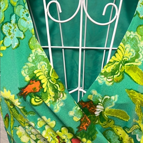 Ralph Lauren Green Sheath Sleeveless Midi Dress V-Neck Sleeveless - Picture 3 of 8